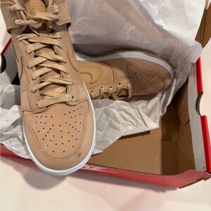 Nike Beige High-Top Sneakers